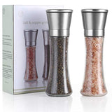 TGY Salt and Pepper Grinder Set Tall Salt and Pepper Shakers Pepper Mill Salt MilSet of 2l Stainless Steel Adjustable