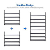 HOME BI 4 Tier Shoe Rack, 20 Pairs Shoes Organizer Closet for Home & Office, Anti-Rust,Easy to Assemble, No Tools Required,35.6”W x 12.0” D x 33.27”H, Black