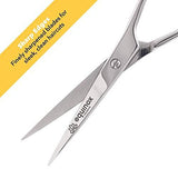 Equinox Professional Shears with Finger Rest and Finger Inserts - Ice Tempered Barber Hair Cutting Scissors - 6.5 Inches - Stainless Steel Rust Resistant Hair Scissors