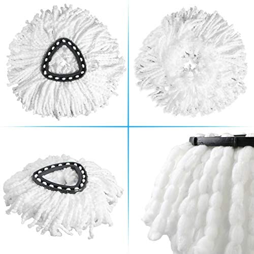 Replacement Mop Head Microfiber Spin Mop Refill Clean Pad Mop Head Refills Easy Cleaning Mop Head Replacement (2 Pack) by FAMEBIRD
