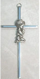 6" Blue Silk Screen Boy Wall Cross for Baby Shower, Infant Decor, Christening, Baptism or First Communion by Christian Living