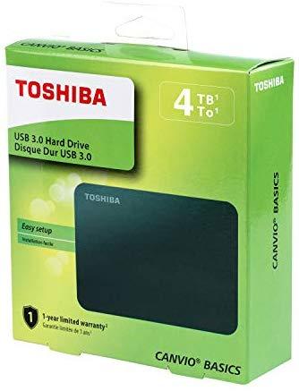 Toshiba HDTB420XK3AA Canvio Basics 2TB Portable External Hard Drive USB 3.0, Black