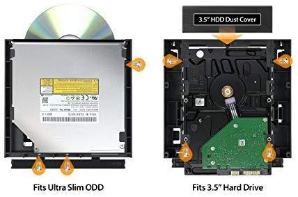 ICY DOCK 5.25” Ext. Bay to 3.5” HDD/Device Bay + Ultra Slim ODD Bay Mounting Kit Bracket - Flex-FIT Duo MB343SPO