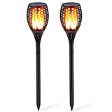 Solar Lights Outdoor Waterproof Dancing Flickering Flames Torches Lights 96 LED Landscape Decoration Lighting Dusk to Dawn Auto On/Off Solar Security Spotlight for Garden, Patio, Yard, Driveway-2 Pack