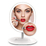 MiroPure 5x Magnifying 16 LED Vanity Makeup Mirror with Touch-control Light Panel, USB Powered