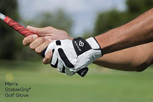 Bionic Gloves –Men’s StableGrip Golf Glove W/ Patented Natural Fit Technology Made from Long Lasting, Durable Genuine Cabretta Leather.
