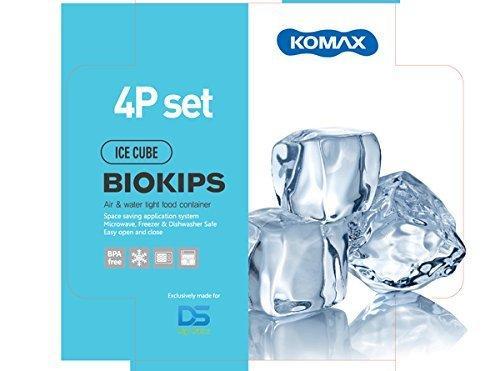 Komax Biokips Ice Cube Trays With Locking Lid | [4-Pack Set] Small Ice Cube Trays With Lid | Ice Cube Maker for Cool Drinks, Bourbon, Whiskey & Cocktails | FDA-Approved & BPA-Free Ice Cube Mold Tray