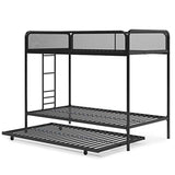 DHP 4299019 Triple Black Metal Bunk Bed Frame, Twin Size,