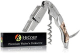 Professional Waiter’s Corkscrew by HiCoup – Bai Ying Wood Handle All-in-one Corkscrew, Bottle Opener and Foil Cutter, The Favored Choice of Sommeliers, Waiters and Bartenders Around The World