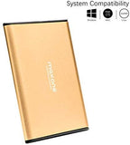 500GB External Hard Drive Portable - Maxone 2.5'' Ultra Slim HDD Storage USB 3.0 for PC, Mac, Laptop, PS4, Xbox one - Gold