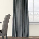 Half Price Drapes VPCH-VET1211-84 Signature Doublewide Blackout Velvet Curtain, Amber Gold, 100 X 84