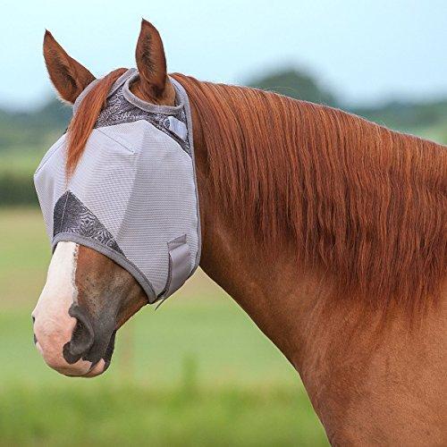 Cashel Crusader Standard Fly Mask No Ears or Nose,Gray,Horse