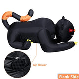 YUNLIGHTS 6X4Ft Halloween Inflatable for Halloween Big Black Cat with LED Lights Indoor and Outdoor Decorations