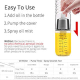 Premium Olive Oil Sprayer Mister for Kitchen Cooking Spritzer, Atomizer with Pump and Filter,Clog Free Non aerosol Vinegar BBQ Evo Oil Sprayer Bottle -Stainless Steel Glass (Oil Sprayer With Brush)