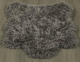 Ottomanson Flokati Collection Faux Sheepskin Lambskin Design Shag Rug, 2'X3', Dark Grey
