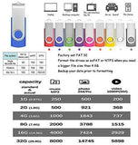 4GB USB Flash Drive Bulk 10 Pack Portable Zip Drives, Portable Thumb Drive 4 GB Swivel USB 2.0 Memory Stick Data Storage, Metal Pen Drive Flash Disk Multi Pack Jump Drives in Black by FEBNISCTE