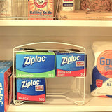 Simple Houseware Kitchen Wrap Organizer Rack, White