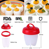Egg Cooker 8 Pack Egg Poachers Egg Boiler - Hard Boiled Eggs without the Shell, BPA Free, Non Stick Silicone Egg Cups, AS SEEN ON TV, by MOOKZZ