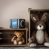 August MB300 Mini Wooden MP3 Stereo System and FM Clock Radio, with Card Reader, USB Port & AUX Jack (3.5mm Audio In), 2 x 3W Powerful Hi-Fi Speakers and Built-in Rechargeable Battery