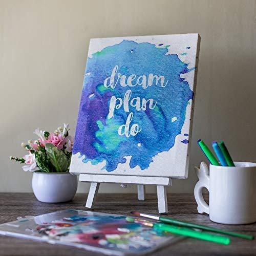 Dream, Plan, Do Watercolor Canvas Art Wall Decor | Small Motivational Posters for Office | Rustic Home Decor for Bedroom, Kitchen, Living Room, and Bathroom | Inspirational Presents for Women and Men