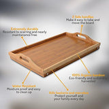 Bed Lap Trays for Eating - Dinner Trays for Lap - Breakfast in Bed Tray with Legs - Bamboo Bed Trays with Folding Legs