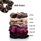 Whaline Macaron Theme Hair Scrunchies, Ice Cream Color Elastic Scrunchy Bobbles Velvet Hair Bands Soft Hair Ties Hair Accessories for Women Kids Girls (12 Colors)