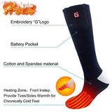 Electric Battery Heated Socks for Women Men,Winter Rechargeable Thermal Heat Socks Kit,Battery Powered Electric Heated Ski Bike Motorcycle Warm Socks Foot Warmer,Winter Sports Outdoor Thermo Socks,M/L