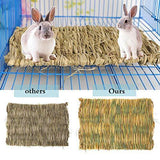 THINKPRICE Natural Straw Grass Mat Woven Bed Mat for Small Animal Bunny Bedding Nest Chew Toy Bed Play Toy for Guinea Pig Parrot Rabbit Bunny Hamster Rat Ferret Chinchillas Fancy Gerbil