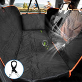 Lantoo Dog Seat Cover, Car Back Seat Cover for Dogs Pets w/Mess Vent Window & Front Zipper, Waterproof Pet Seat Cover Hammock w/Side Flap for Car Truck SUV