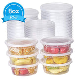 [TashiBox] 8 oz plastic food storage containers with lids - 40 sets