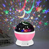 Kingtoys Moon Star Projector,Baby Night Lights， Romantic LED Night Light, 360-degree Rotating 4 LED Bulbs,Suitable for Parties, Children's bedrooms or to be Christmas Gifts.