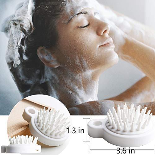 Body Brush, Silicone Body Brush, for Bathing Back Brush Long Handle Shower Brush and Shampoo Massage Brush
