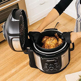 Ninja Foodi 7-in-1 Programmable Pressure Fryer, Slow Multi Cooker with TenderCrisp Technology, 5 Pot, 3-qt. Air Fry Basket (OP101), 5-Quart, Black/Gray