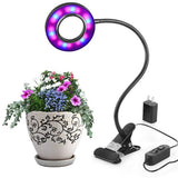 LED Grow Lights,10W Adjustable 6 Level Desk Plant Lamp with 360° Flexible Gooseneck Arms and Spring Clamp for Indoor Plants Hydroponic Greenhouse Gardening Plant