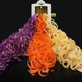 Spiralizer Vegetable Slicer, 5 Blades Zoodle Maker with Strong Hold Suction, Veggie Spiralizers Zucchini Spiral Noodle Spaghetti Maker for Low Carb/Gluten-Free Meals