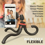 Xenvo SquidGrip iPhone Tripod, GoPro Tripod - Flexible Cell Phone Tripod Stand with Ball-Head 360, Compatible with iPhone, Android, Samsung, Google Smartphones, and ANY Mobile Phone (Red)