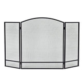 Costzon 3 Panel Fireplace Screen Foldable Arch Home Fire Protection Furniture Decor