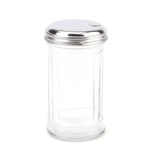 Tebery 4 Pack Stainless Steel Flip Cap Glass Sugar Dispenser/Pourer/Shaker,12 ounce