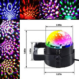 Luditek Partylights Discoball 360 °Rotatable Discolights Sound Activated Remote Control Dj Lighting [Newest 2020]7 Color Patternes+3 Lightning Mode+6 Colours for All Parties, Wedding, DJ and More