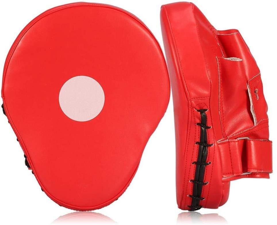 Valleycomfy Boxing Curved Focus Punching Mitts- Leather Training Hand Pads,Ideal for MMA Karate, Muay Thai Kick, Sparring, Dojo, Martial Arts