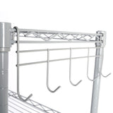 Rackaphile 5-Tier Classic Wire Storage Rack Organizer Kitchen Shelving Unit, Silver Grey