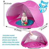 Baby Beach Tent, Pop Up Portable Sun Shelter with Pool, 50+ UPF UV Protection & Waterproof 300MM, Summer Outdoor Baby Tent for Aged 0-4 Infant Toddler Kids Parks Beach Shade by TURNMEON