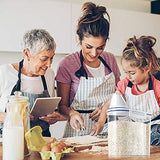 Mini Dry Food Storage Container - Rice Container with Pour Spout + Cup - Handy Dry Food Keeper for Sugar Beans Grain Candy 1.5L Blue