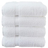 Luxury Bath Towels for Bathroom-Hotel-Spa-Kitchen-Set - Circlet Egyptian Cotton - Highly Absorbent Hotel Quality Towels - Bulk Set of 4-27x54 Inch (White, 4)