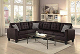 Homelegance Sinclair 84" x 107" Fabric Sectional Sofa, Gray