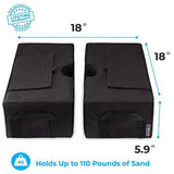 Rhino Detachable Umbrella Base Weight - 2 Piece, 18" ~ fits Any Offset, Cantilever or Outdoor Patio Umbrella Stand - Replaces Ugly Sand Bags ~ Easy Set up, As Seen on TV