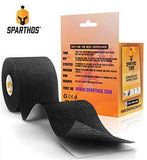 Sparthos Kinesiology Tape - Incredible Support for Athletic Sports and Recovery - Free Kinesiology Taping Guide! - Uncut 2 inch x 16.4 feet Roll