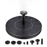 BHY Solar Fountain Pump, 10V 1.5W Solar Powered Bird Bath Water Fountain with 6 Different Nozzles, Water Fountain Pump for Pond, Pool, Garden, Fish