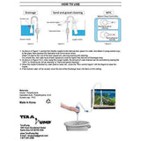 TERA PUMP Genuine Nano Aquarium Cleaner Fish Tank Gravel Sand Cleaner (for Small Aquariums Under 10 Gallons) BPA-Free TRFTCLN-S