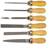 Nicholson 6 Piece Hand File Set with Wood Handles, American Pattern, 4